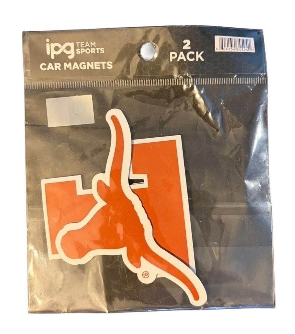 Texas Longhorns Car Magnets 2 Pack IPG Team Sports Auto Decal NCAA New